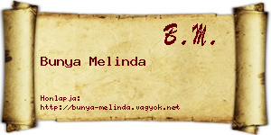 Bunya Melinda névjegykártya