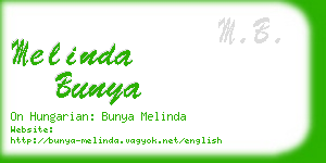 melinda bunya business card